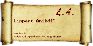 Lippert Anikó névjegykártya