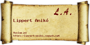 Lippert Anikó névjegykártya